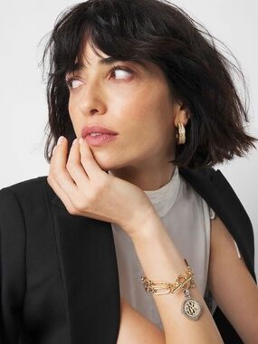 WHBM Mixed-Metal Coin Bracelet NWOT